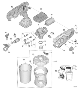 Section_1 Diagram and Parts List for 17M363  Graco Paint Sprayer
