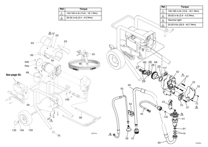 Section_1 Diagram and Parts List for 17E845  Graco Paint Sprayer