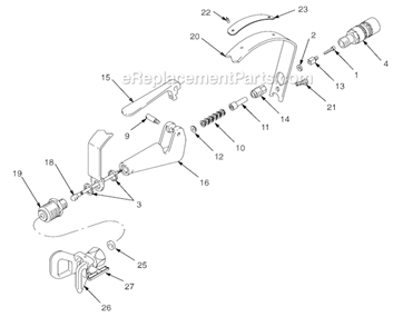 Part Location Diagram of 190654 Graco Trigger