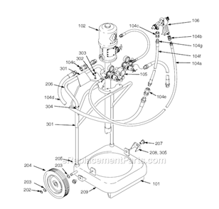 Page A Diagram and Parts List for 225841  Graco Sprayer
