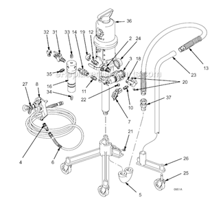 Part Location Diagram of 100286 Graco Elbow