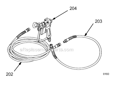 Part Location Diagram of 220955 Graco Gun
