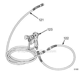 Part Location Diagram of 223541 Graco Hose, Spray