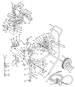 Page A Diagram and Parts List for 231-374 Series A Graco Sprayer