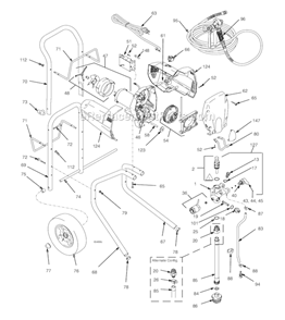 Page A Diagram and Parts List for 232750 XR9 Graco Sprayer