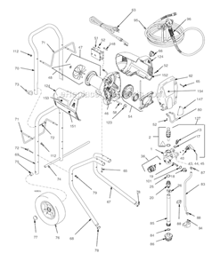 Page A Diagram and Parts List for 232750 XR9 Graco Sprayer