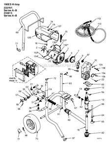190Es_Stand_233815_Series_E Diagram and Parts List for 233815  Graco Sprayer
