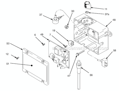 Part Location Diagram of 15D313 Graco Box