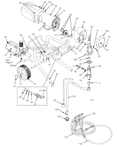 Page A Diagram and Parts List for 245022 Series A Graco Sprayer