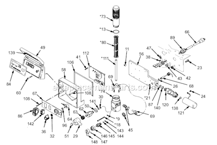 Part Location Diagram of 233129 Graco Control Panel