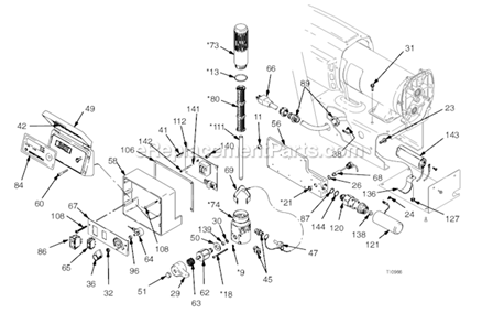 Page B Diagram and Parts List for 245040 Series A Graco Sprayer