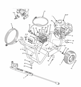 Page A Diagram and Parts List for 246307  Graco Pressure Washer