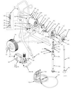 Page A Diagram and Parts List for 246308 Series A Graco Sprayer
