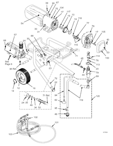 Page A Diagram and Parts List for 246309 Series A Graco Sprayer