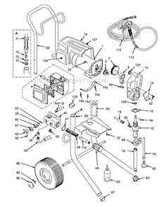 Part Location Diagram of 195159 Graco Bracket