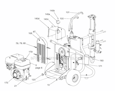 Page B Diagram and Parts List for 249318  Graco Sprayer
