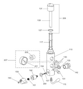 Page E Diagram and Parts List for 249318  Graco Sprayer
