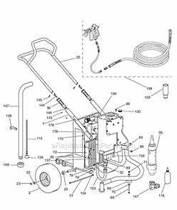 Page A Diagram and Parts List for 249617  Graco Sprayer