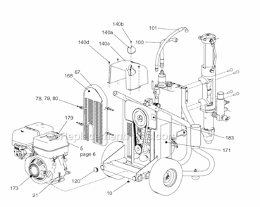 Page B Diagram and Parts List for 249617  Graco Sprayer