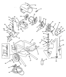 Part Location Diagram of 15G827 Graco Label
