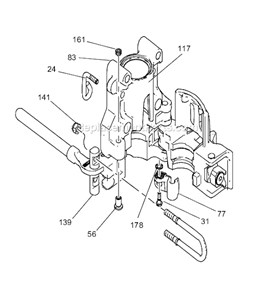 Bearing Housing Diagram and Parts List for 258723 Quik Reel Graco Sprayer