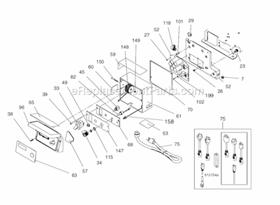 Control Box Diagram and Parts List for 258727 Hi-Boy Graco Sprayer