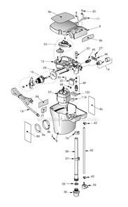 Page B Diagram and Parts List for 261805 Project Painter 7 Graco Sprayer