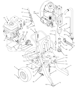 Page A Diagram and Parts List for 300 233650 Graco Sprayer