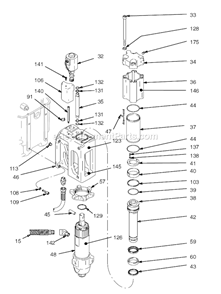 Page C Diagram and Parts List for 300 233650 Graco Sprayer
