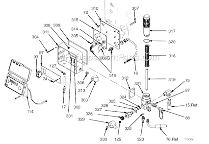 Page D Diagram and Parts List for 300 233650 Graco Sprayer