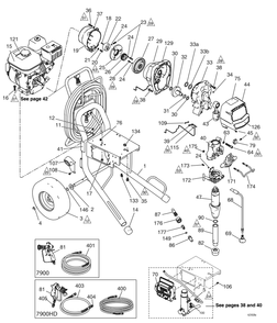 Part Location Diagram of 17H835 Graco Pump, Displacement