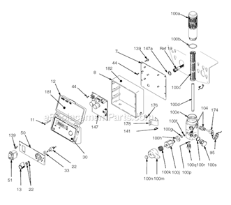 Page D Diagram and Parts List for 5900 233709 Graco Sprayer