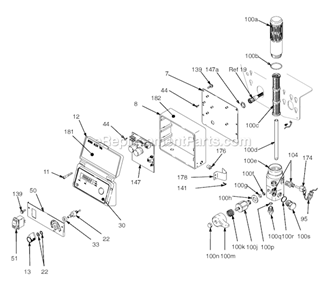 Page D Diagram and Parts List for 5900 233713 Graco Sprayer