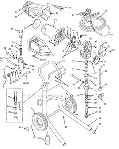 Page A Diagram and Parts List for 595 234590 Graco Sprayer