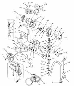 Page A Diagram and Parts List for 695 249645 Graco Sprayer