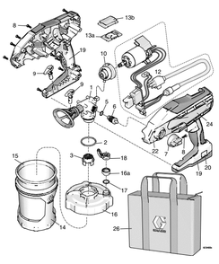 Part Location Diagram of 17K630 Graco Tag, Hang, Tip
