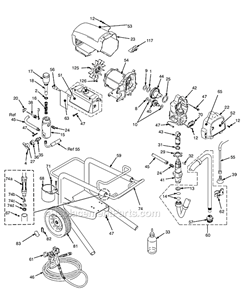 Page A Diagram and Parts List for 825029 Series A Graco Sprayer