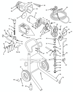Page A Diagram and Parts List for 826016 Series A Graco Sprayer
