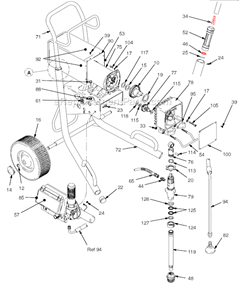 Page A Diagram and Parts List for 826024 Series A Graco Sprayer