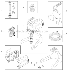 Part Location Diagram of 826121 Graco Hose, 1/4 In. X 25 Ft