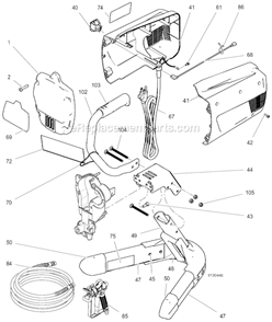 Part Location Diagram of 289989 Graco Cord Set, Lighted With Grip