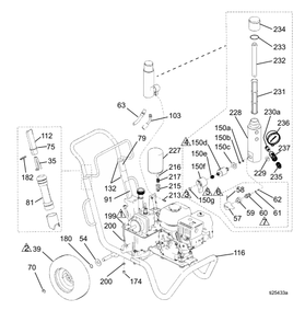 Section_1 Diagram and Parts List for 24W924  Graco Paint Sprayer