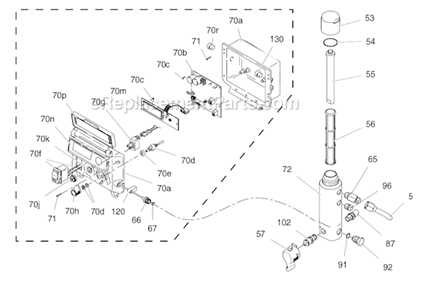 Filter And Control Box Diagram and Parts List for 5900HD 258734 Graco Sprayer
