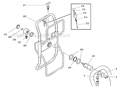 Hose Reel Diagram and Parts List for 7900 258733 Graco Sprayer