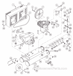 Page A Diagram and Parts List for GR55G10X  Grip-Rite Compressor