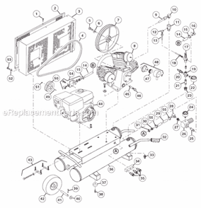 Page A Diagram and Parts List for GR90G10X  Grip-Rite Compressor