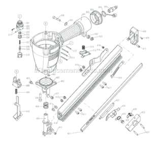 Part Location Diagram of GRBN460 Grip-Rite Trigger Unit
