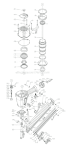 Page A Diagram and Parts List for GRSB250  Grip-Rite Nailer