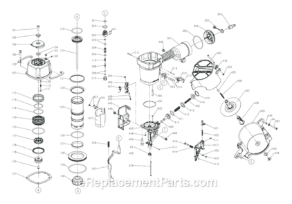 Page A Diagram and Parts List for GRTCN90P  Grip-Rite Nailer