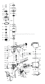 Page A Diagram and Parts List for GRTCS250  Grip-Rite Nailer